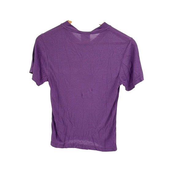 Stockholm Surfboard Club T Shirt Hello Angel Women XS Purple Linen New - Picture 3 of 12